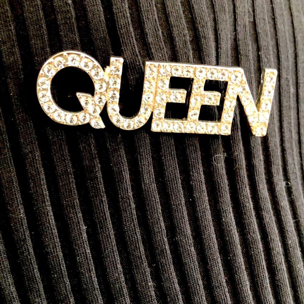 QUEEN Contemporary Rhinestone Brooch
